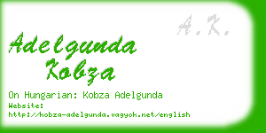 adelgunda kobza business card
